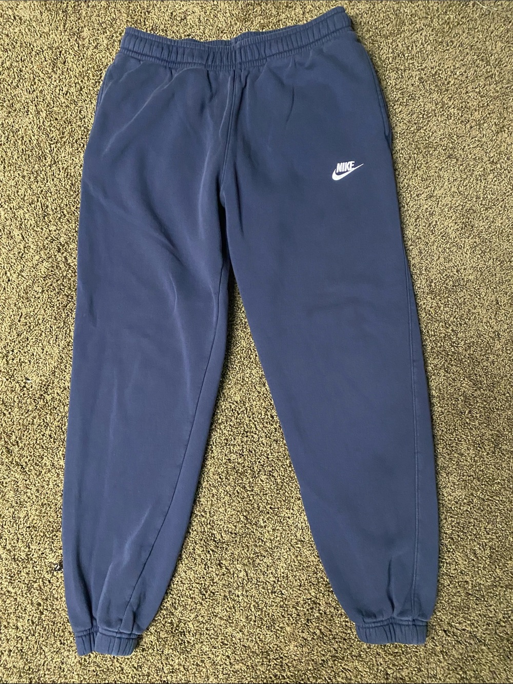 Nike Mens’s Navy Jogger Sweatpants with White Logo